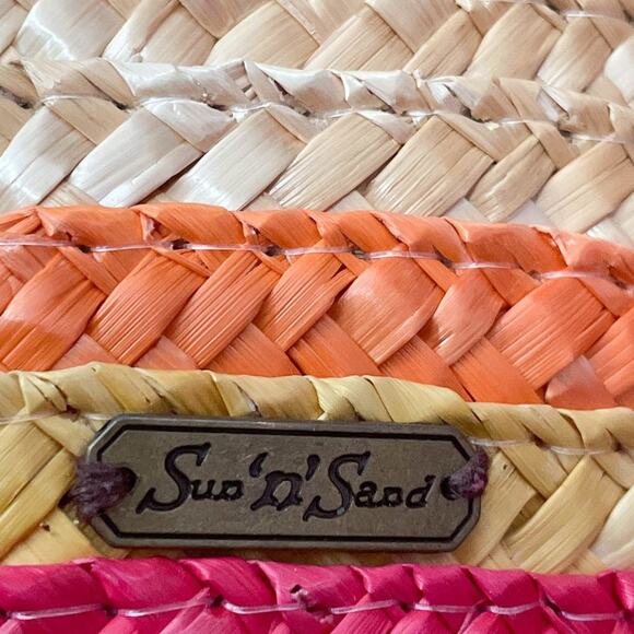 Straw Shoulder Bag Beach Rainbow Sun N’ Sand  Accessories Women's Beach Tote Bag - Picture 7 of 8